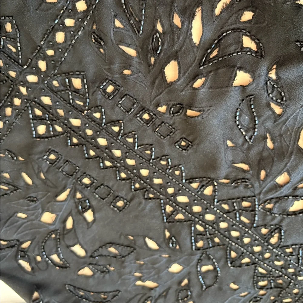 KAS New York Mari Beaded Cutout Black Dress XS - Picture 4 of 10